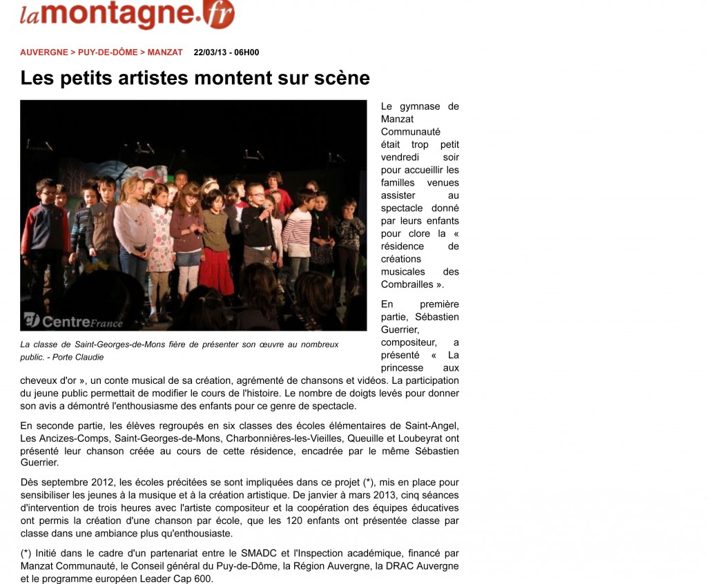 www.lamontagne.fr - Infos locales - MANZAT (63410) - Les petits